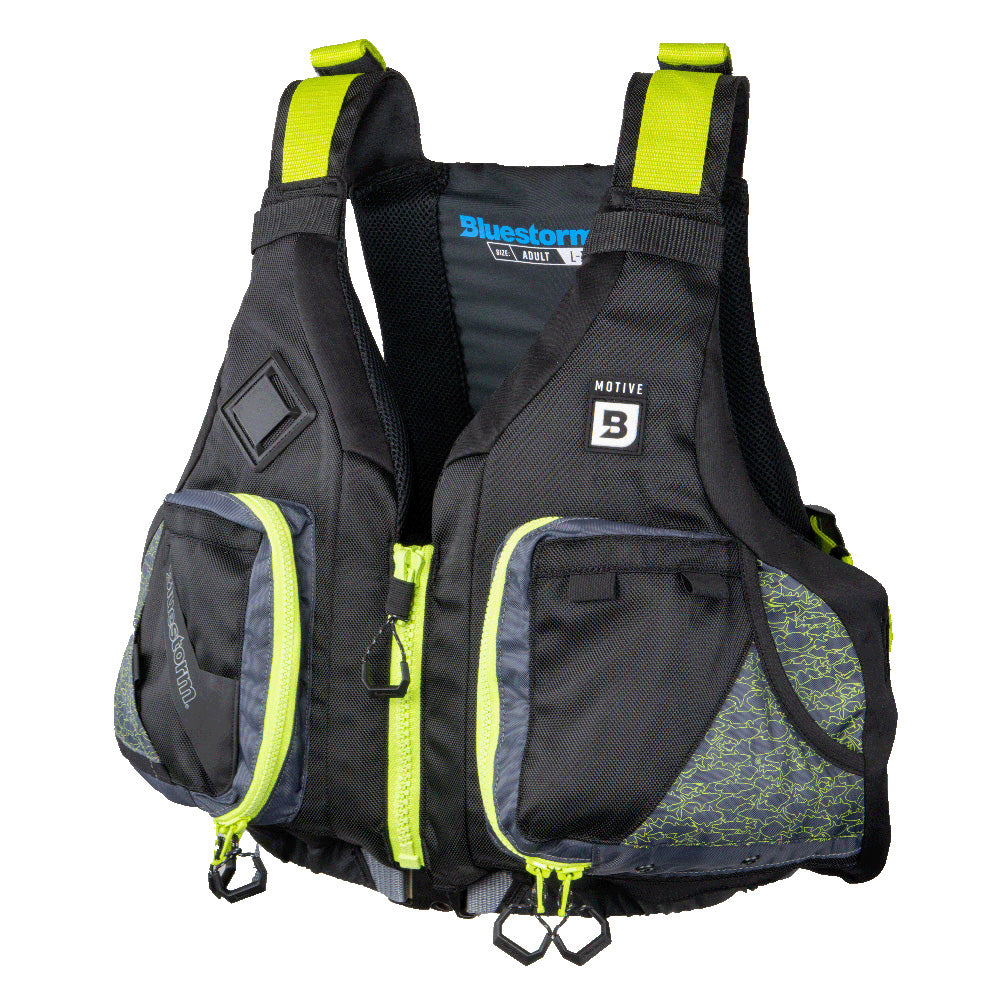 Bluestorm Motive Kayak Fishing Vest - Hi-Vis - L/XL [BS-248-HVS-L/XL]