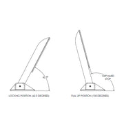 TACO Command Ratchet Hinge - 18-1/2" - 316 Stainless Steel Polished w/Hard Stop [H25-0048]