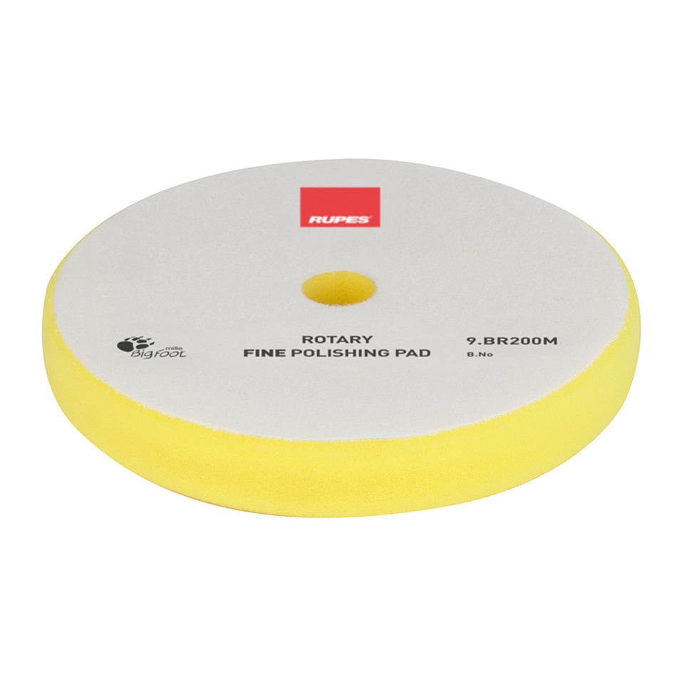 RUPES Rotary Fine Polishing Foam Pad 175/180mm - Yellow [9.BR200M]