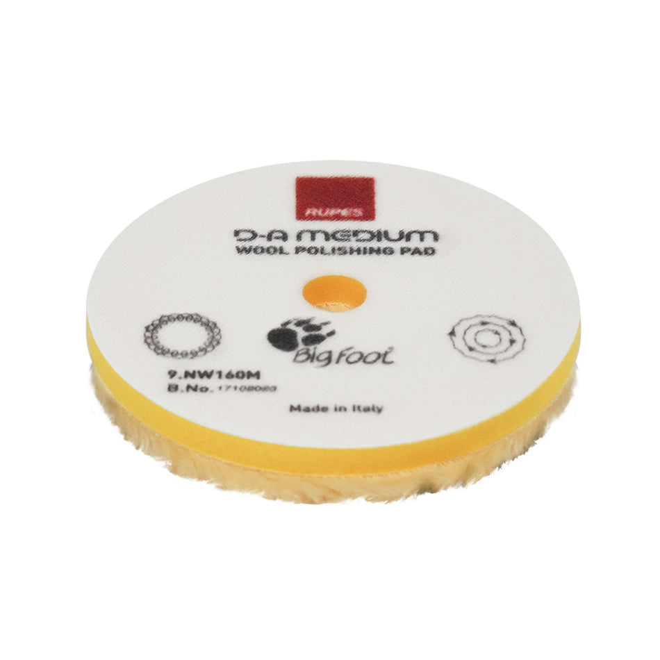 RUPES D-A Medium Wool Polishing Pad 80mm - Yellow [9.NW80M]