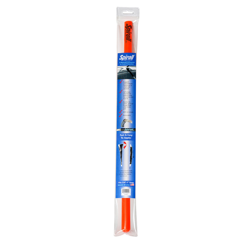 Spiroll Chafe Guard Orange for Lines up to 3/4"-1" Diameter [SPL-24-O-CG]