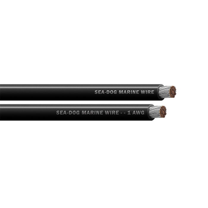 Sea-Dog 1 AWG Black Battery Cable - 300' [8001015]