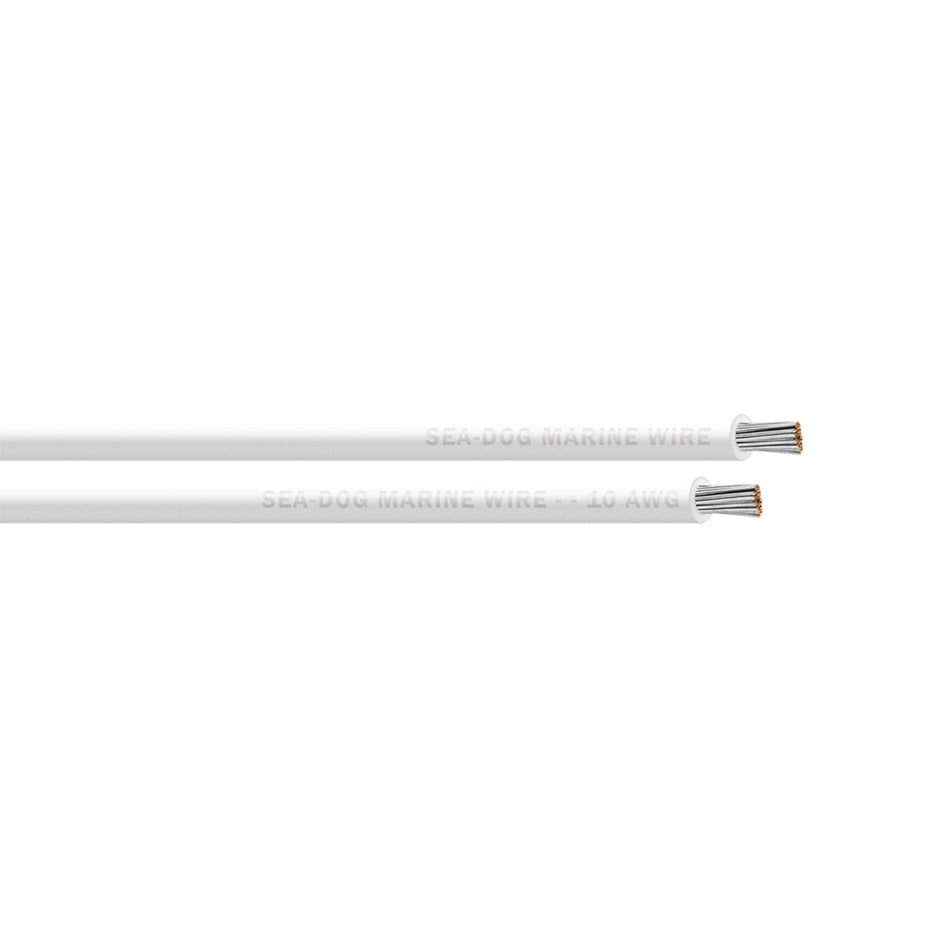 Sea-Dog 10 AWG White Primary Wire - 25' [8010050]