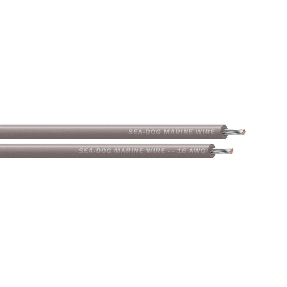Sea-Dog 16 AWG Grey Primary Wire - 25' [8016110]