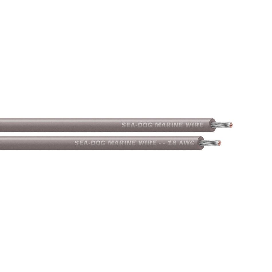 Sea-Dog 18 AWG Grey Primary Wire - 100' [8018112]