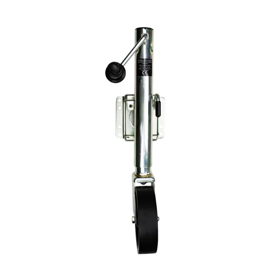 Powerwinch Saltwater Series Jack - 1500lb, Weld-On, Single Wheel, Zinc 500+ HR Salt Spray [21600-J-1500-B2-Z-R]