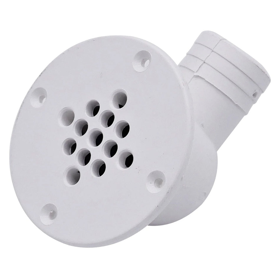 T-M Marine 90-Degree Cockpit Scupper Drain - White [CSD-92-DP]
