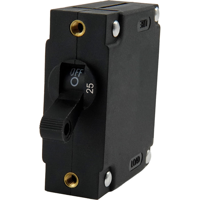 Egis A Series Black Toggle Panel Mount Circuit Breaker - Single Pole 25A [3211-25]