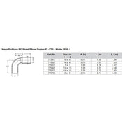 Viega Propress 1/2" - 90 Copper Elbow - Street/Press Connection - Smart Connect Technology [77347]