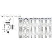 Viega ProPress 2-1/2" Copper Tee - Triple Press Connection - Smart Connect Technology [20683]