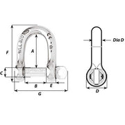 Wichard Self-Locking D Shackle - Diameter 10mm - 13/32" [1205W]