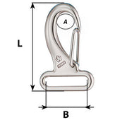 Wichard Webbing Snap Hook - 30mm - Length 60mm [2284W]
