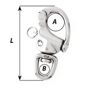 Wichard 3-7/8" Snap Shackle w/Swivel  Clevis Pin [2476W]