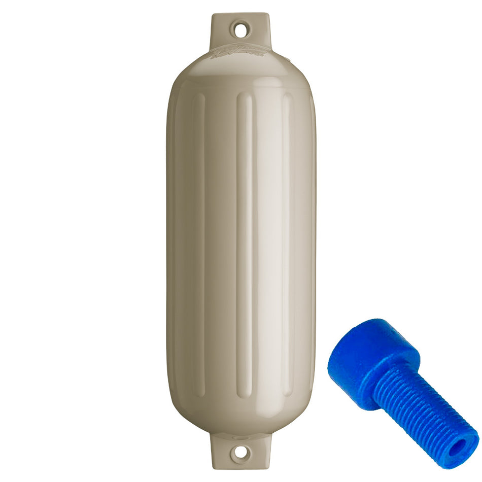 Polyform G-5 Twin Eye Fender 8.8" x 26.8" - Sand w/Adapter [G-5 SAND W/AIR ADAPTER]