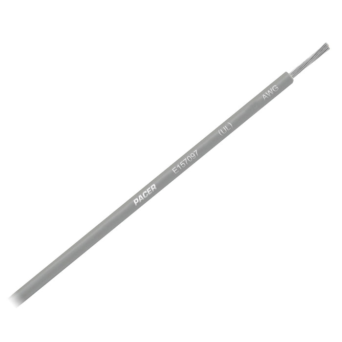 Pacer Grey 10 AWG Primary Wire - 25  [WUL10GY-25]