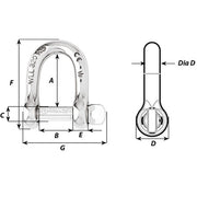 Wichard Self-Locking D Shackle - 12mm Diameter - 15/32" [1206W]