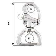 Wichard HR Snap Shackle Webbing Swivel - 100mm Length - 3-15/16" [2376W]