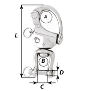 Wichard HR Snap Shackle With Clevis Pin Swivel - 120mm Length - 4-23/32" [2478W]