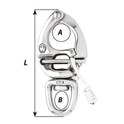Wichard HR Quick Release Snap Shackle With Swivel Eye - 80mm Length - 3-5/32" [2674W]