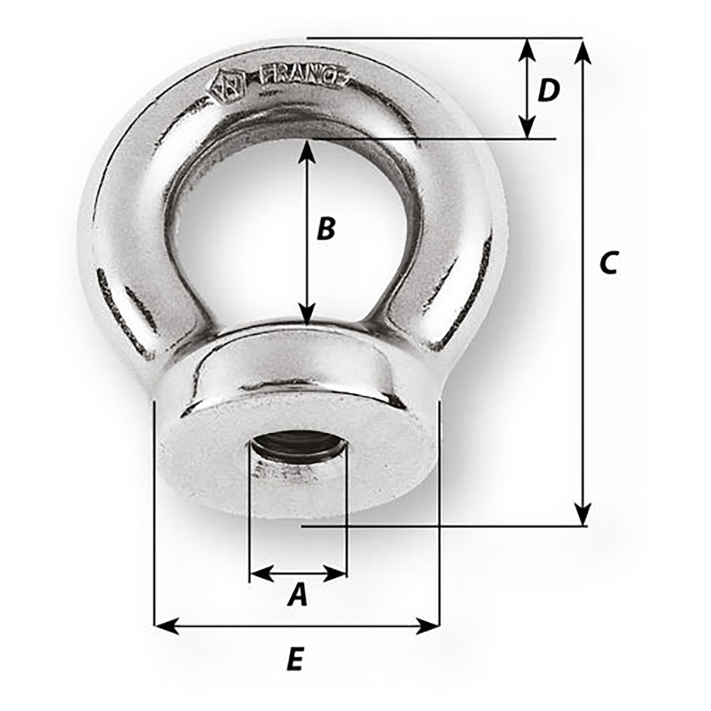 Wichard 8mm Eye Nut - 1/2" Diameter [06334]