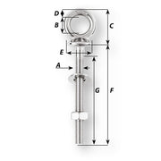 Wichard Eye Bolt - M10 x 150mm - Length 100mm [6495W]