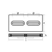 Tecnoseal Rectangular Zinc Plate Anode w/Inserts - 12" x 6" x 1" [TEC-DIVERSD]