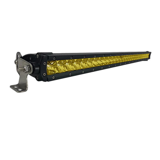 Black Oak 30" Yellow Lens Single Row LED Light Bar - Combo Optics - Black Housing - Pro Series 3.0 [30Y-S5OS]